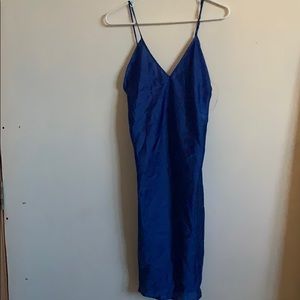 Dark blue slip dress